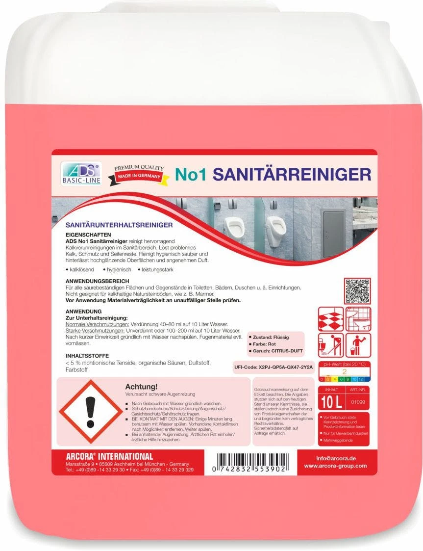 ARCORA Sanitärunterhaltsreiniger BILANZ FRESH, 1L 7 ARCORA Sanitärunterhaltsreiniger BILANZ FRESH, 1L – Bild 5
