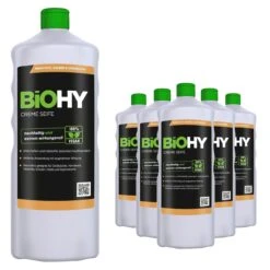 BiOHY Creme Seife (6x1l Flasche) | Hautschonende, Rückfettende Und Geruchsneutrale Handseife PHOSPHATFREI | Ohne Parfüm Und Farbstoffe 9 BiOHY Creme Seife (6x1l Flasche) | Hautschonende, Rückfettende Und Geruchsneutrale Handseife PHOSPHATFREI | Ohne Parfüm Und Farbstoffe -Haushaltsreiniger 10d145aa fd66 4f72 a2c6 19234a3c4e56 2