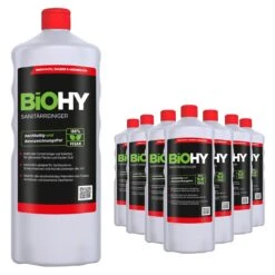 BiOHY Sanitärreiniger (6x1l Flasche) | Kalkzersetzendes Konzentrat Für Den Sanitärbereich | Badreiniger Mit Angenehme & Frischen Duft | EXTRA STARK -Haushaltsreiniger 309cf4a0 e00c 4df0 ac06 2a814464f1fd