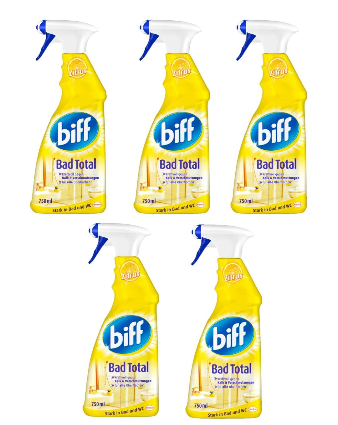Biff Bad Total Zitrus Badreiniger 750ml Sprühflasche Reiniger Reinigungsmittel 4 Biff Bad Total Zitrus Badreiniger 750ml Sprühflasche Reiniger Reinigungsmittel – Bild 2