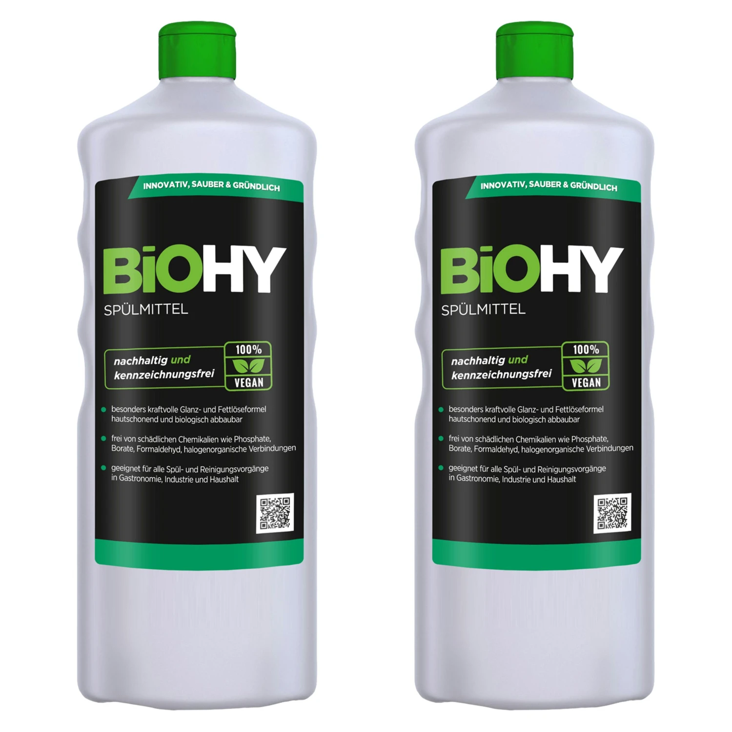BiOHY Spülmittel (2x1l Flasche) | Frei Von Schädlichen Chemikalien & Biologisch Abbaubar | Glanz- & Fettlöseformel 3 BiOHY Spülmittel (2x1l Flasche) | Frei Von Schädlichen Chemikalien & Biologisch Abbaubar | Glanz- & Fettlöseformel
