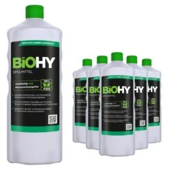 BiOHY Spülmittel (12x1l Flasche) | Frei Von Schädlichen Chemikalien & Biologisch Abbaubar | Glanz- & Fettlöseformel 11 BiOHY Spülmittel (12x1l Flasche) | Frei Von Schädlichen Chemikalien & Biologisch Abbaubar | Glanz- & Fettlöseformel -Haushaltsreiniger 51e5b1eb a538 4fb4 899d 5b6af880bb28 7