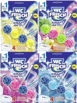 WC FRISCH Kraft Aktiv 4er Pack Blauspüler Farbspüler 4x1 Stück WC-Reiniger -Haushaltsreiniger 57a5aa99 614d 4e11 804f d70bbbf58ff9