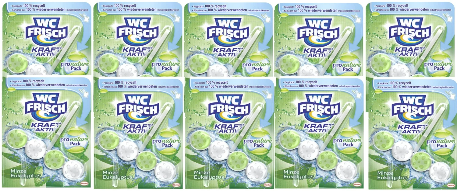 WC Frisch Kraft-Aktiv Pro Nature Minze WC-Reiniger 1 Stück Badreiniger 4 WC Frisch Kraft-Aktiv Pro Nature Minze WC-Reiniger 1 Stück Badreiniger – Bild 2