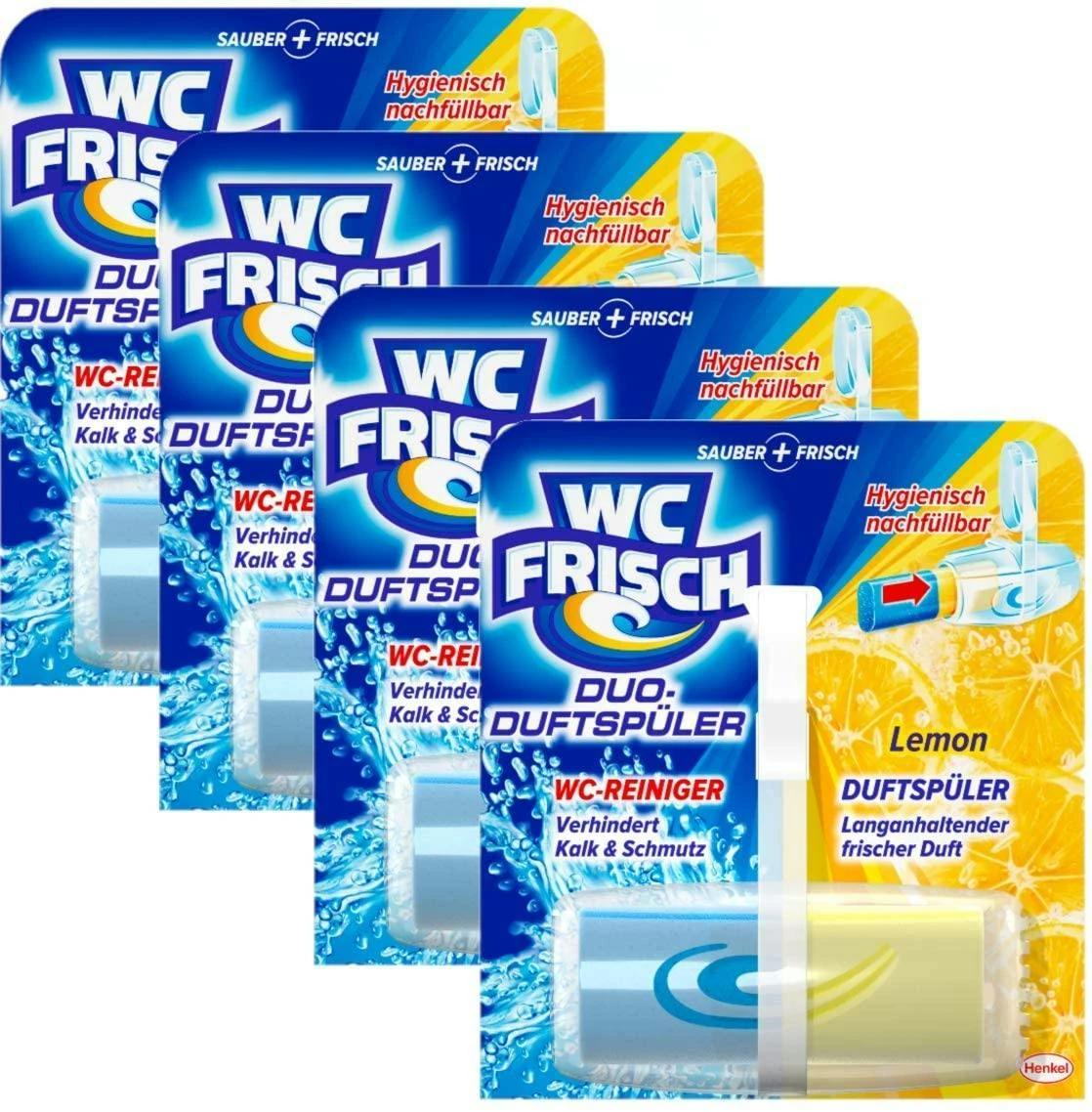 WC Frisch Duo-Duftspüler Lemon 3er Pack WC Reiniger 1x3 Stück WC-Duftstein 5 WC Frisch Duo-Duftspüler Lemon 3er Pack WC Reiniger 1x3 Stück WC-Duftstein – Bild 3