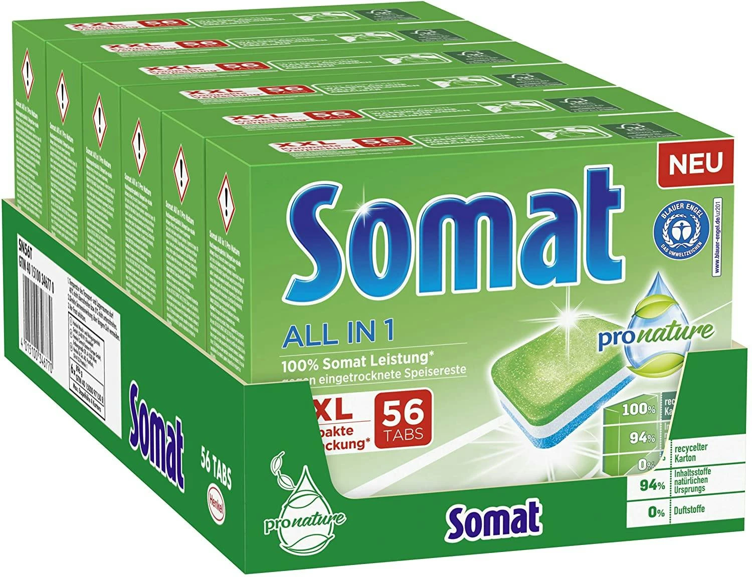 Somat All In 1 Pro Nature Spülmaschinen Tabs 56 Tabs Spülmittel Spülen Reinigung 4 Somat All In 1 Pro Nature Spülmaschinen Tabs 56 Tabs Spülmittel Spülen Reinigung – Bild 2