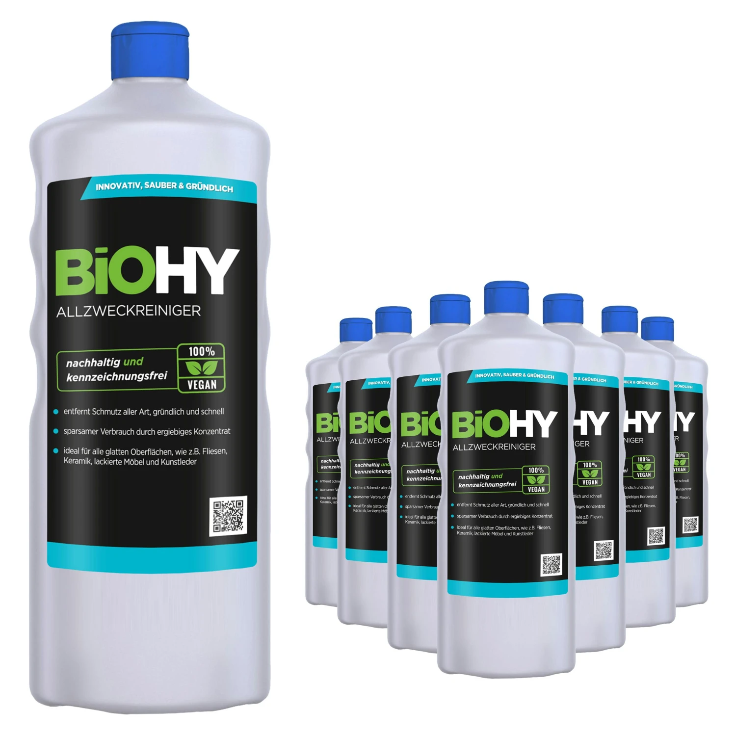 BiOHY Allzweckreiniger Konzentrat (6x1l Flasche) | Schonender Profi - Universalreiniger Für Haushalt Und Auto | Vollständig Biologisch Abbaubar 4 BiOHY Allzweckreiniger Konzentrat (6x1l Flasche) | Schonender Profi - Universalreiniger Für Haushalt Und Auto | Vollständig Biologisch Abbaubar – Bild 2
