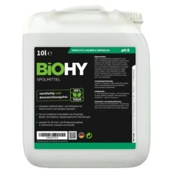 BiOHY Spülmittel (6x1l Flasche) | Frei Von Schädlichen Chemikalien & Biologisch Abbaubar | Glanz- & Fettlöseformel -Haushaltsreiniger be57292c 06c8 43d7 9a2a a3f027e89139 6