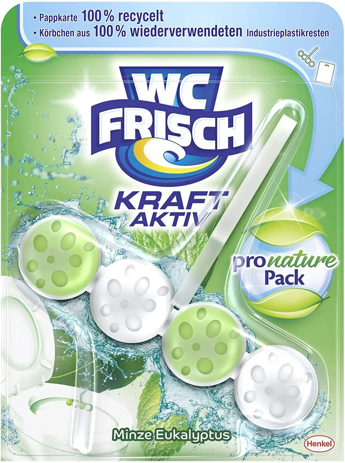 WC Frisch Kraft-Aktiv Pro Nature Minze WC-Reiniger 1 Stück Badreiniger 3 WC Frisch Kraft-Aktiv Pro Nature Minze WC-Reiniger 1 Stück Badreiniger