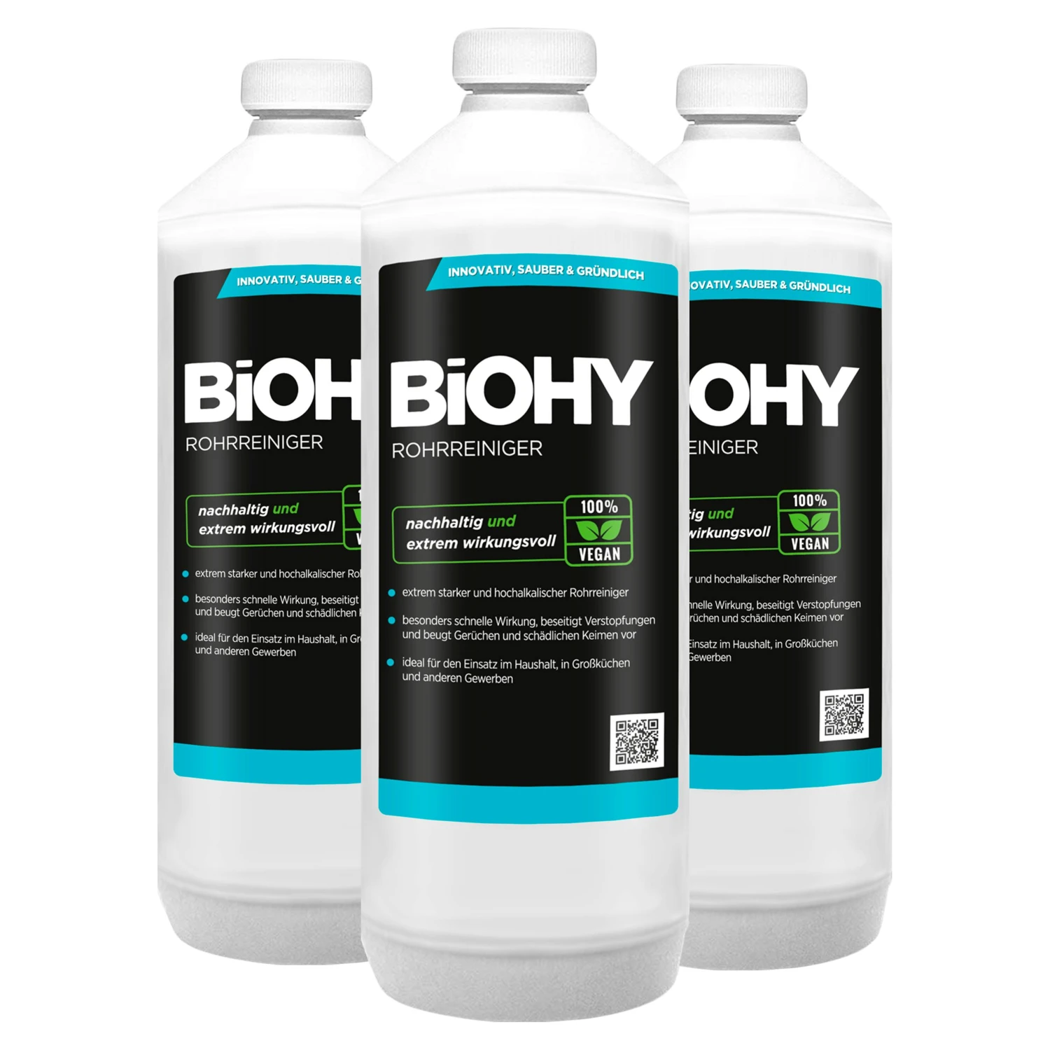 BiOHY Rohrreiniger (1l Flasche) | EXTRA STARK | Flüssiger, Hochkonzentrierter Abflussreiniger | Geruchsneutral | Für Alle Verstopfungen 7 BiOHY Rohrreiniger (1l Flasche) | EXTRA STARK | Flüssiger, Hochkonzentrierter Abflussreiniger | Geruchsneutral | Für Alle Verstopfungen – Bild 5