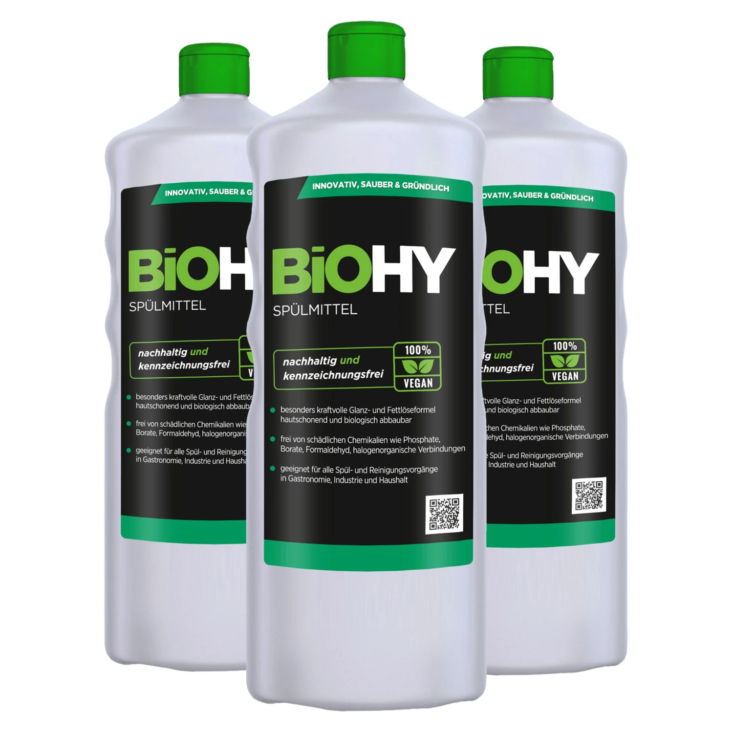BiOHY Spülmittel (480x1l Flasche) | Frei Von Schädlichen Chemikalien & Biologisch Abbaubar | Glanz- & Fettlöseformel 5 BiOHY Spülmittel (480x1l Flasche) | Frei Von Schädlichen Chemikalien & Biologisch Abbaubar | Glanz- & Fettlöseformel – Bild 3